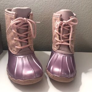 Back to school sale 📚 Yo kids Gavin-04K pink sparkly rain boots kids size 3